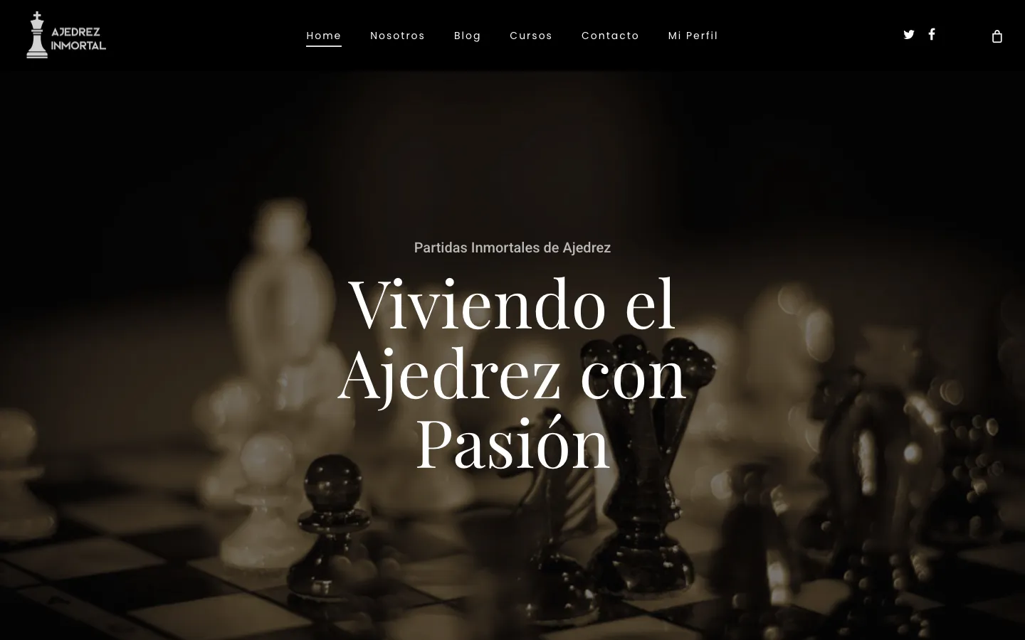 Captura de la web Ajedrez Inmortal
