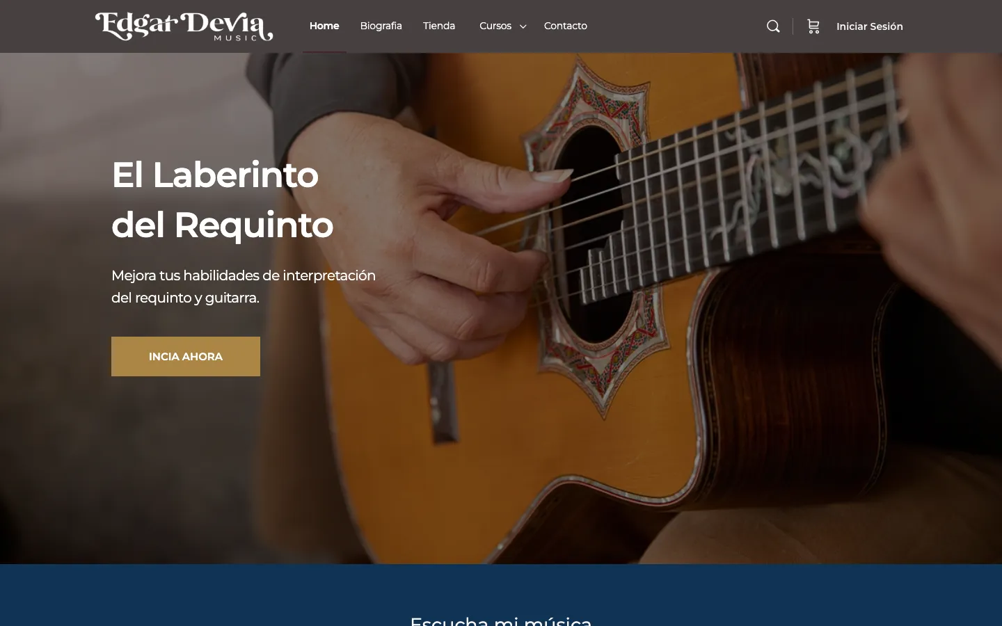 Captura de la web Edgar Devia