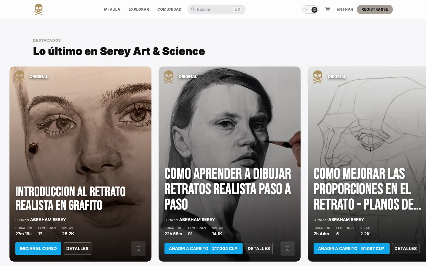 Captura de la web serey.art
