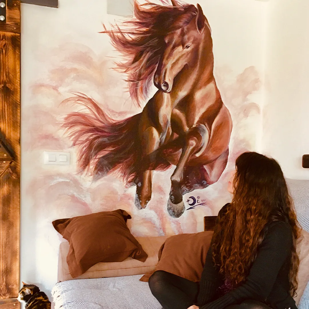 Mural interior con motivos personalizados