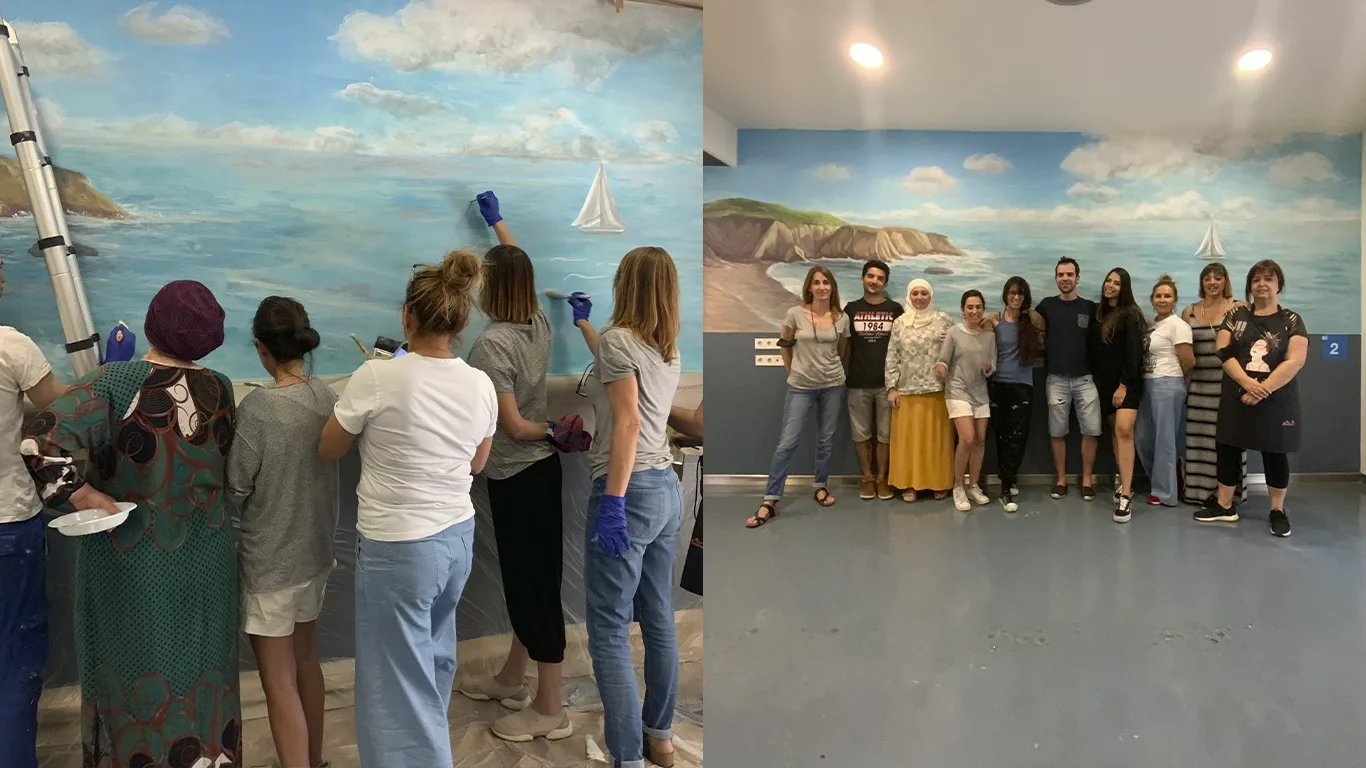 Sesión de taller de grafiti para eventos