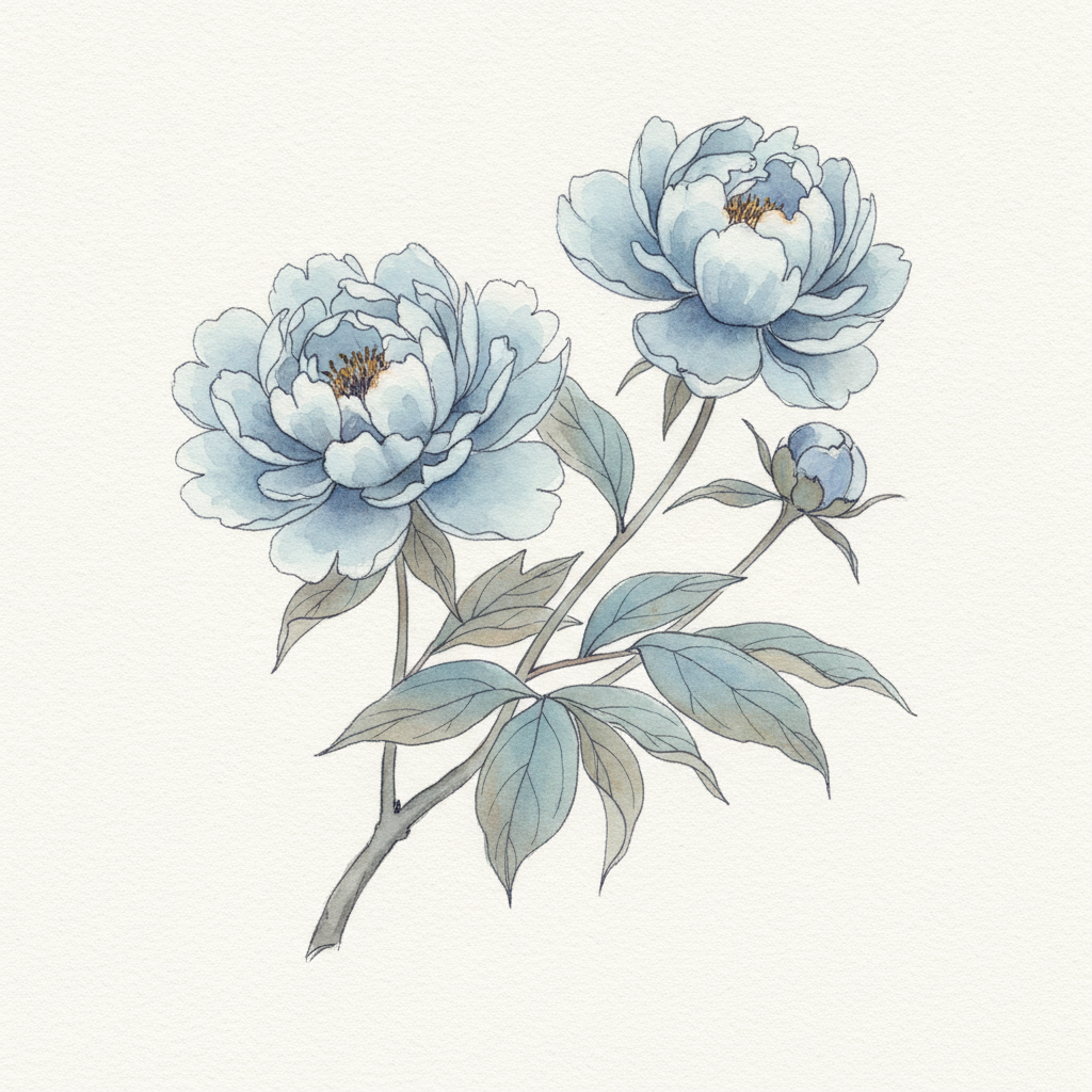 Peonía en flor